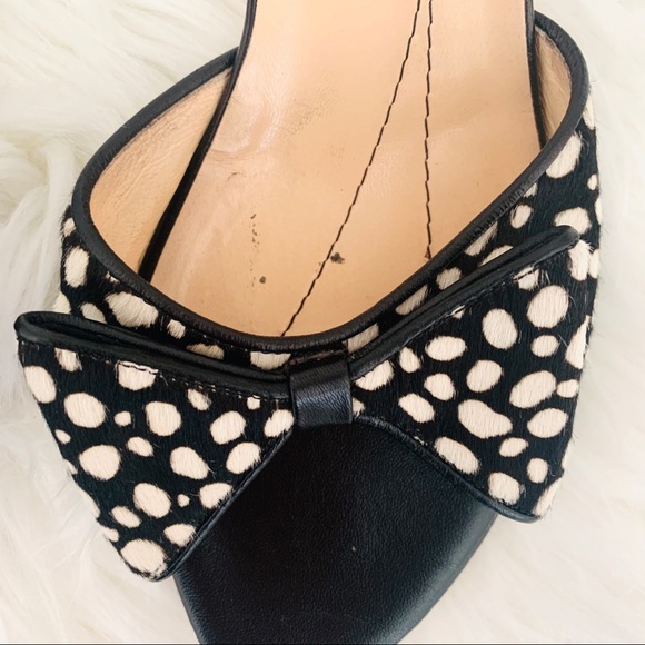 Kate Spade Polka Dot Bow Mules, Kitten Heel - Picture 3 of 11